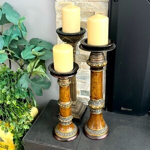 Vintage Elegant Brown Candle Holders